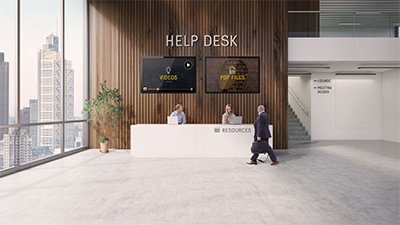 Help Desk im Holzdesign