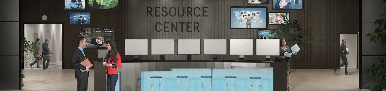 Resource Center in dunklem Design
