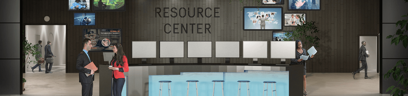 Resource Center in dunklem Design