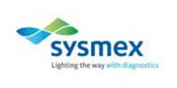 Grünes und Blaues Logo der Marke Sysmex