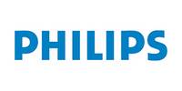 Blaue PHILIP-Text mit weißen Hintergrund