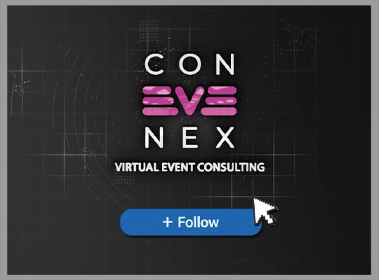 Blog | EVE CONNEX Virtual Event Consulting Logo mit Follow Button