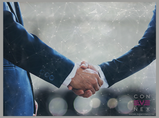 Blog | Virtuelles Händeschütteln bei einem hybriden Event