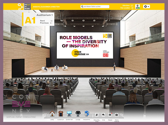 Virtuelles Auditorium der Veranstaltung Conference2021 von Prout at Work
