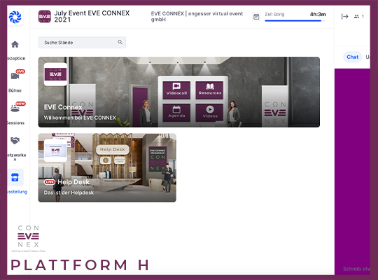 Blog | Online Events mit websitenartigem Aufbau mit lila Farbelementen